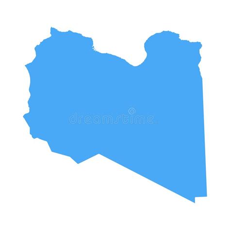 Libya Map Vector Solid Contour Stock Illustration Illustration Of