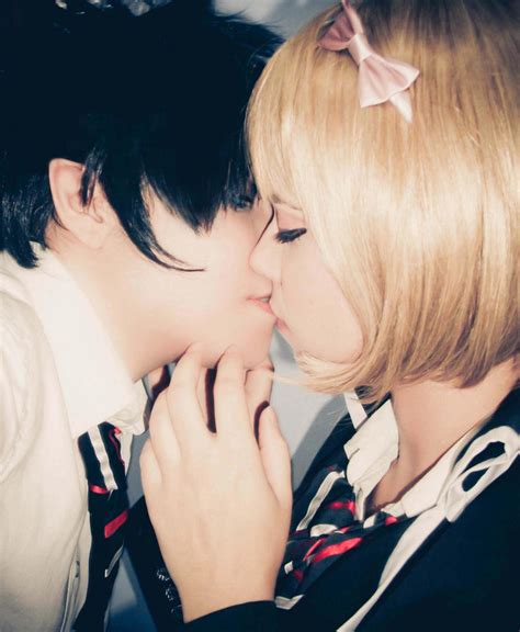 Rin And Shiemi Kiss By Renatamayfair On Deviantart