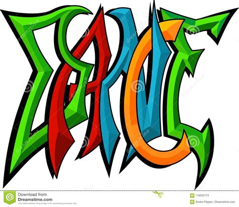 Graffiti With Text Dance Stock Vector Illustration Of Grunge 116535173