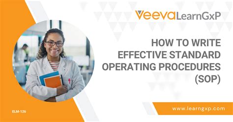 How To Write Effective Standard Operating Procedures Sops Learngxp