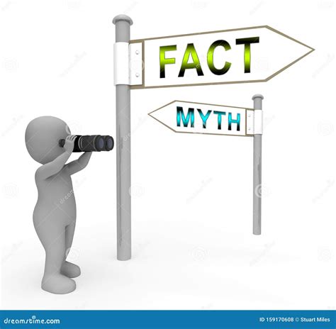 Myth Vs Reality Words Demonstrating Authenticity Versus False Facts