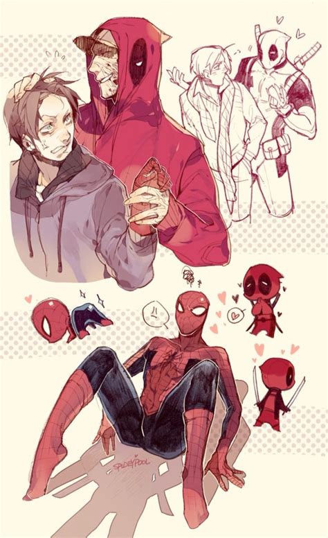 Spideypool Spideypool Deadpool X Spiderman Marvel Superheroes