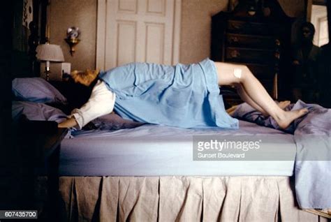 American Actress Linda Blair On The Set Of The Exorcist Based On The