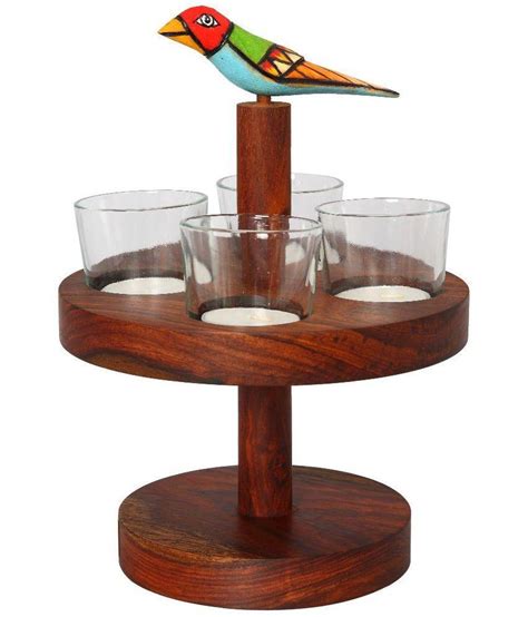 Glass Holder Wooden Beige Wooden Bottle Shaped Shot Glass Holder Size 12 2 75 2 75 Inch Rs 785