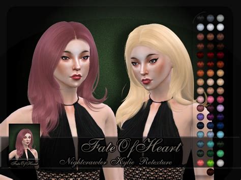 The Sims Resource Nightcrawlers Kylie Hair Retextured By Fateofheart
