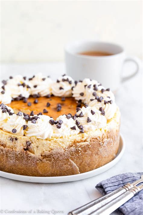 Chocolate Chip Cheesecake Step By Step Photos Confessions Of A Baking