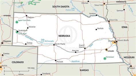 1939 Cities Service Nebraska Map Map