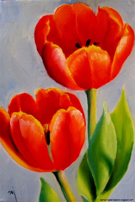 Tulips Painting Amazing Wallpapers