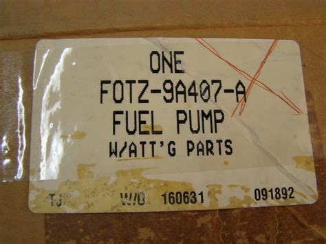 Nos Oem Ford 1990 1991 Truck Gas Tank Fuel Pump F250 F350 Pickup Ebay
