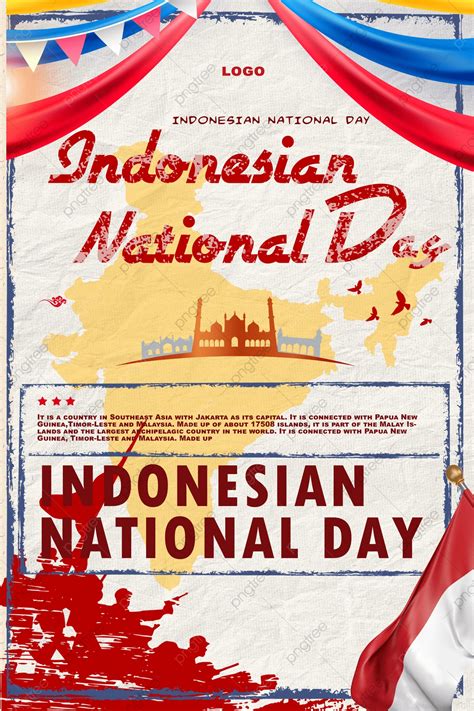 Poster Selamat Hari Nasional Indonesia Templat Untuk Unduh Gratis Di