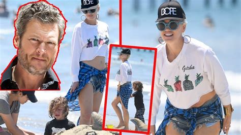Gwen Stefani Flaunted Her Taut Tummy While Enjoying A Beach With Her Son Without Blake Youtube