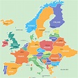 Labeled Map Of Europe With Countries And Capital Names | Images and ...