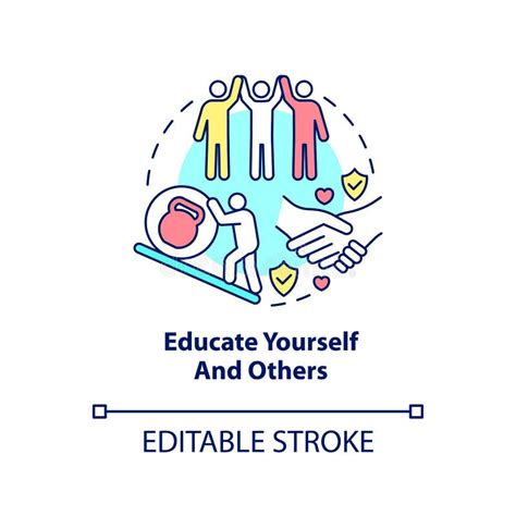 Educate Yourself And Others Concept Icon Stock Vector Illustration Of