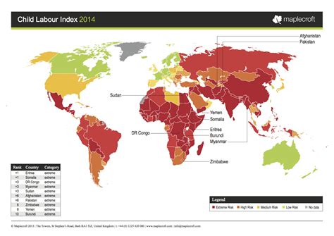Child Labor Today Map