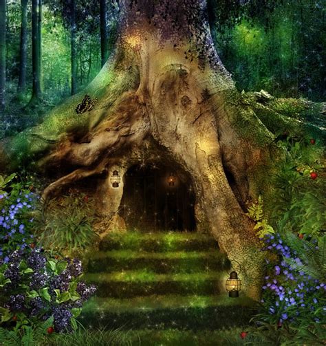 Fantasy Forest Forest Fairy Enchanted Forest Fantasy Art Magic