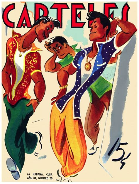 Cuban Boys Cuban Art Poster Prints Vintage Cuba