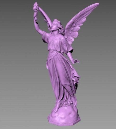 天使雕塑免费3d模型 Fbx Max Obj Open3dmodel