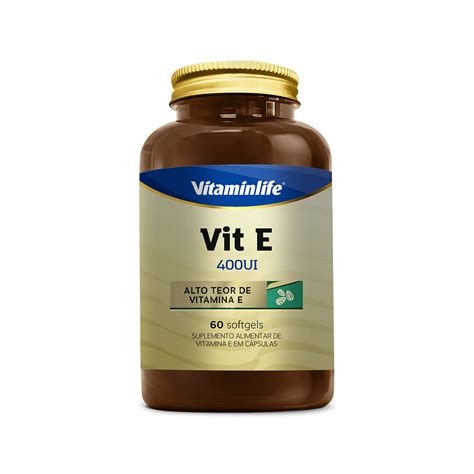 Vit E 400 UI (30/60 Cápsulas) Vitaminlife - Loja do Suplemento