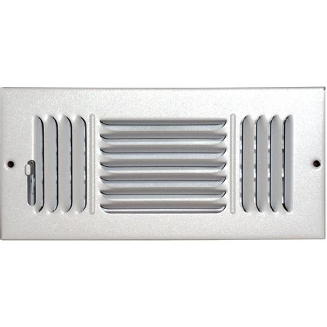 Hart & cooley 20 x 8 white steel return air register grille vent wall ceiling. SPEEDI-GRILLE 4 in. x 10 in. Ceiling/Sidewall Vent ...