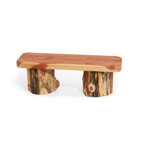 Natural Wood Bench With Log Legs Netwbl