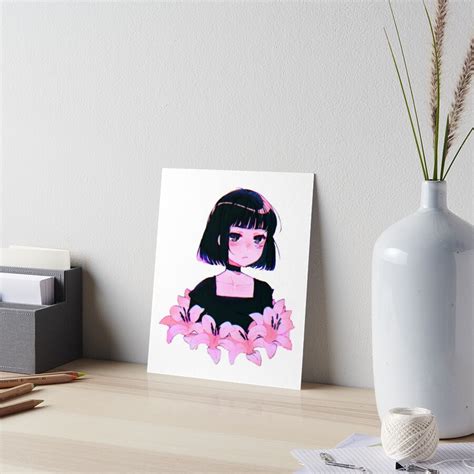 Aesthetic Anime Girl Pfp Sad Japanese Anime Aesthetic Art Board