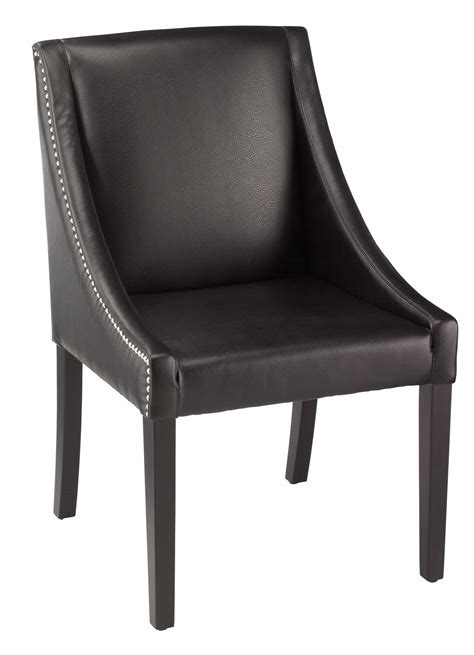 Leather dining chairs are the ultimate addition to any stylish dining room. Lucille Black Leather Dining Chair from Sunpan (62282 ...