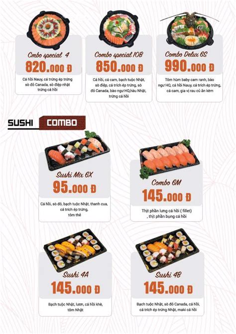 Menu Sushi And Sashimi Daohaisan