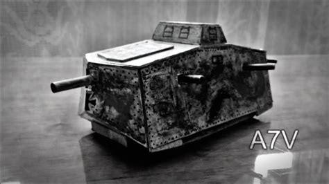 Offtopic A7v Cardboard Tank Model Youtube
