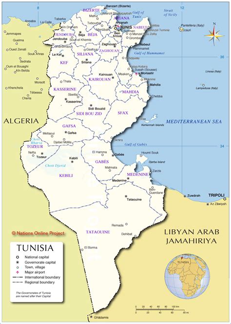 Map Of Tunis Tunis Maps