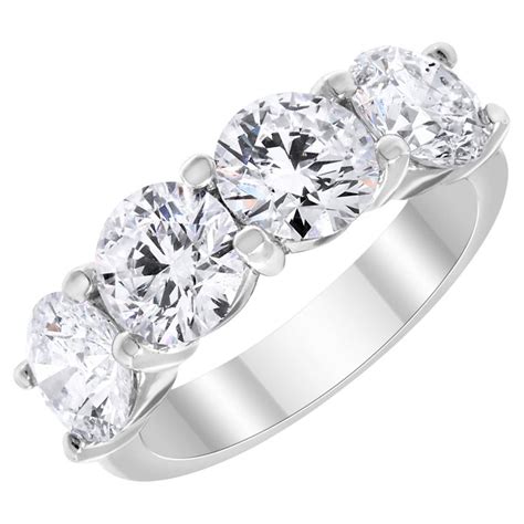 4 Stone Diamond Ring 401 Ct H Vvs Diamonds Gia In White Gold For