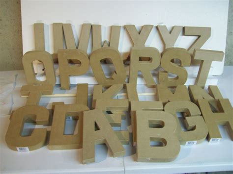 Set Of All 26 Paper Mache Letters 8 High A Z The Etsy