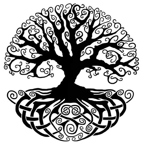 Celtic Knot Tree Of Life Black Enamel Decal | White Delphi Glass