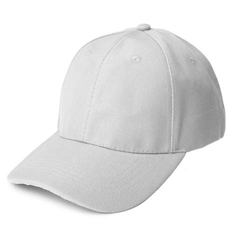 Plain Baseball Cap Solid Color Blank Curved Visor Peaked Hat Adjustable
