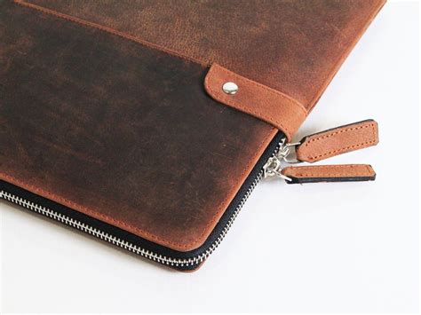 Leather Laptop Sleeve Dell Xps Leather Case Personalized 13in 15in 17in