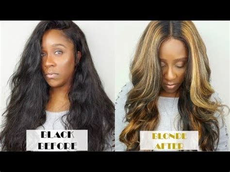 However, black hair tends to bring attention to the amount of damage present the best and pretty much only way to get that black off your hair is to use bleach. HOW TO BLACK HAIR TO BLONDE HAIR HIGHLIGHTS TUTORIAL ...