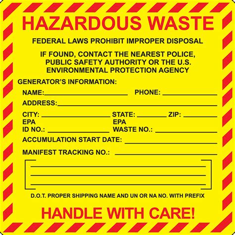 Hazardous Material Labels Printable