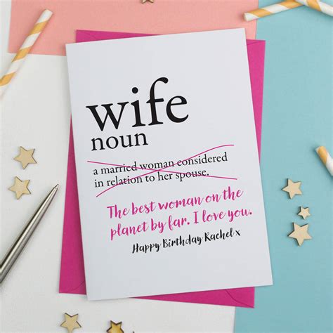 Best Printable Cards For Wife Printableecom Wife Definition Personalised Birthday Card By A