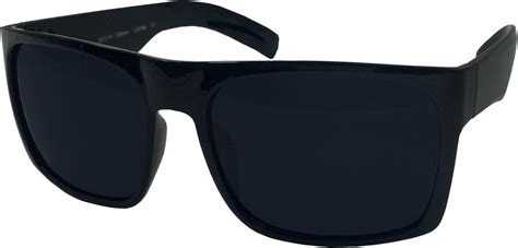 Xl Mens Big Wide Frame Black Sunglasses Extra Large