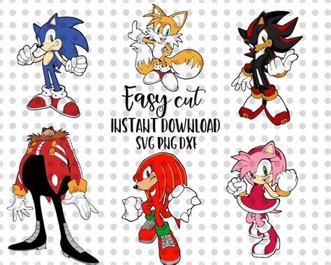 6 Sonic Svg Bundle Sonic Svg Tails Svg Easy Cut Layered By Etsy