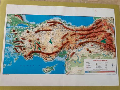 Sosyal bilgiler 5 sınıf Türkiye fiziki haritası hamurla dağlar