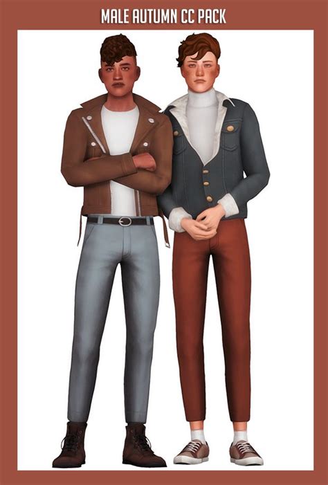 Male Autumn Cc Pack Clumsyalien On Patreon Sims 4 Men Clothing