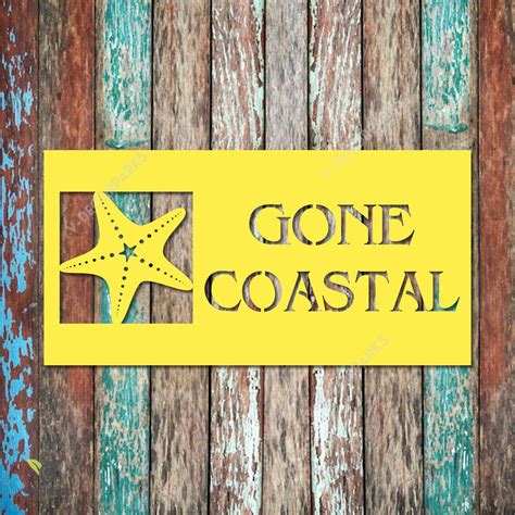 Customized Gone Coastal Starfish Funny Metal Art Gone Coastal Starfish