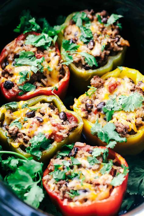 slow cooker stuffed bell peppers the recipe critic stuffed peppers beef recipes slow