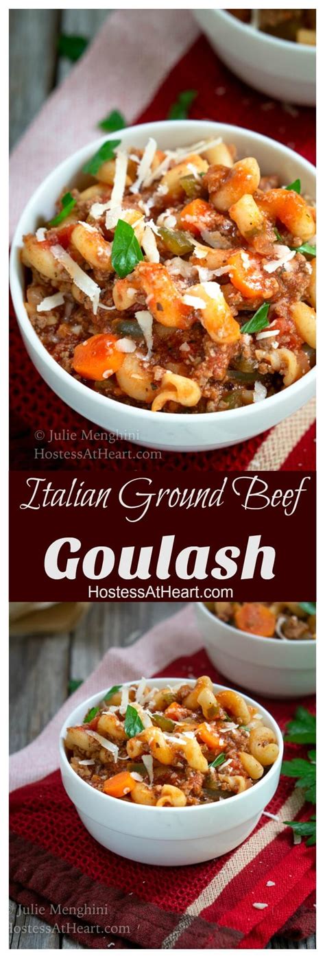 This list of instant pot ground beef recipes is the best list to keep on hand for busy days. Italian Ground Beef Goulash Recipe | Hostess At Heart