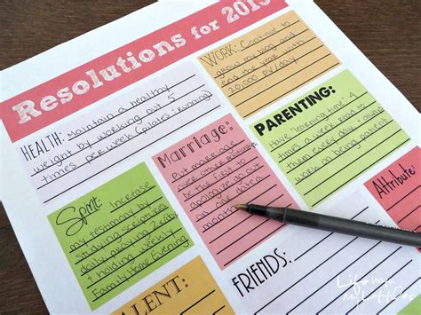 Individuals proclaim they will save money, get fit, or find love, but hardly ever are such resolutions fully accomplished. Free New Year's Resolution Printable - Life With My Littles