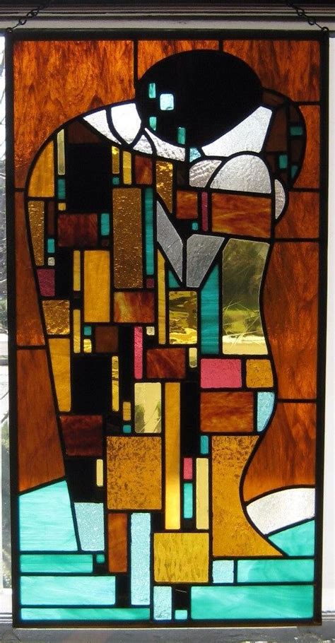 Klimt S Kiss Made This As A Wedding Gift Broken Glass Crafts Stained