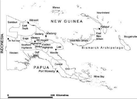 Papua New Guinea Provinces And Locations Download Scientific Diagram