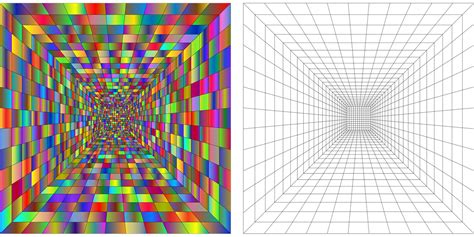 Free photo 3d Tunnel Corridor Hallway Grid Perspective - Max Pixel png image