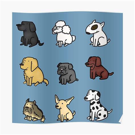 Doggo Sticker Pack Poster By Eluze Redbubble