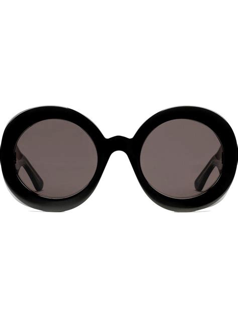 gucci oversized round frame sunglasses in black for men lyst